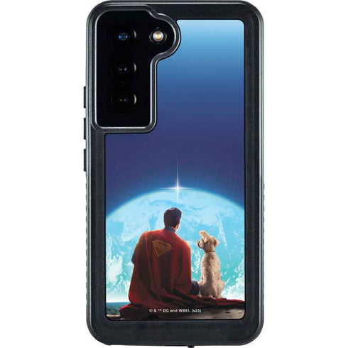 Superman 2025 Superman & Krypto watch the Earth Galaxy S24 Waterproof Case
